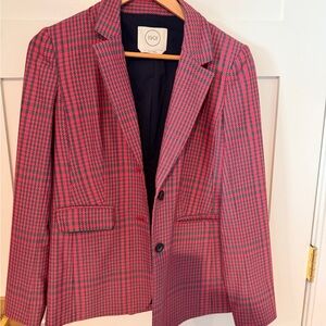 1901 Pink and Black Plaid Blazer -size 4